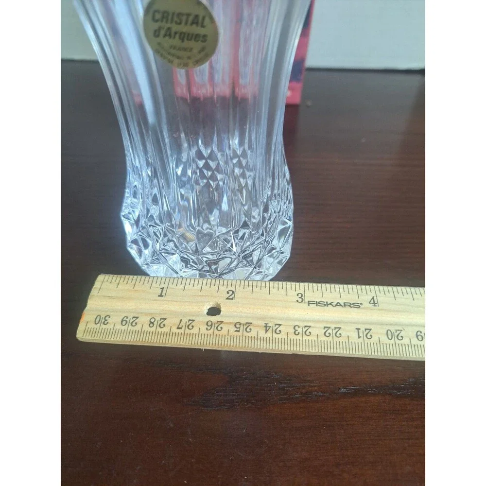 French Lead Crystal Anemones Small Vase New In Box